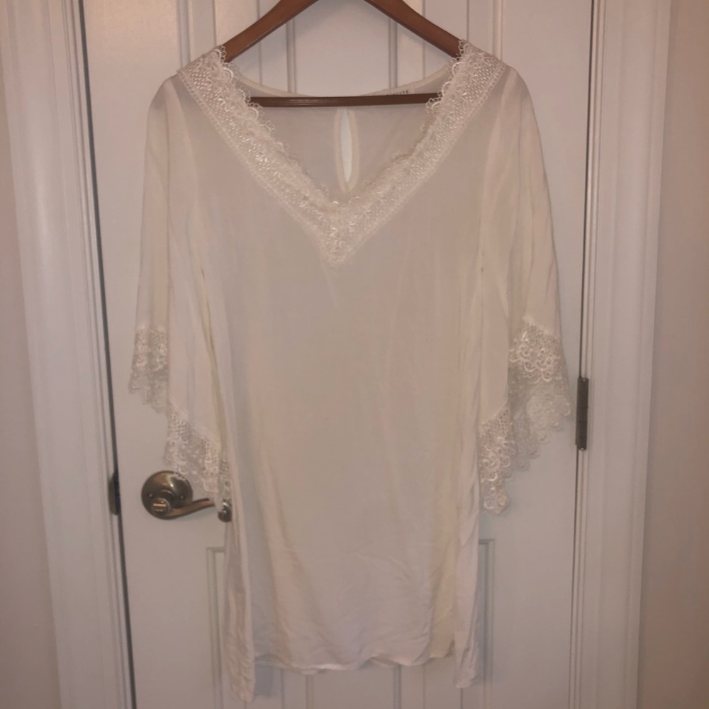 White linen dress